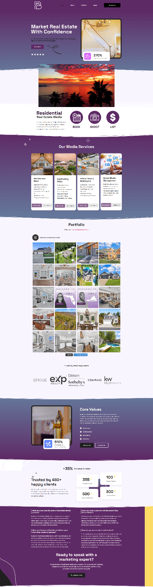 BLVD Real Estate Media website preview