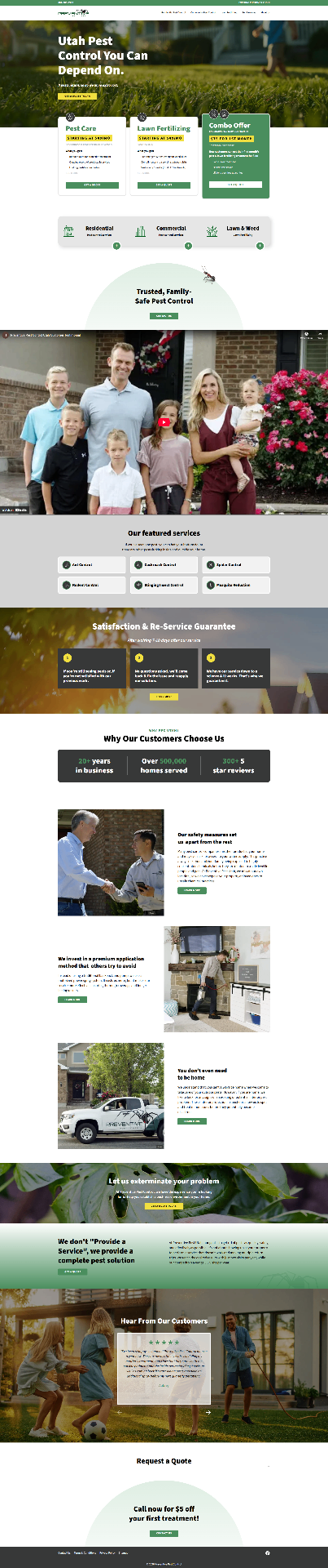 Preventive Pest Utah website preview