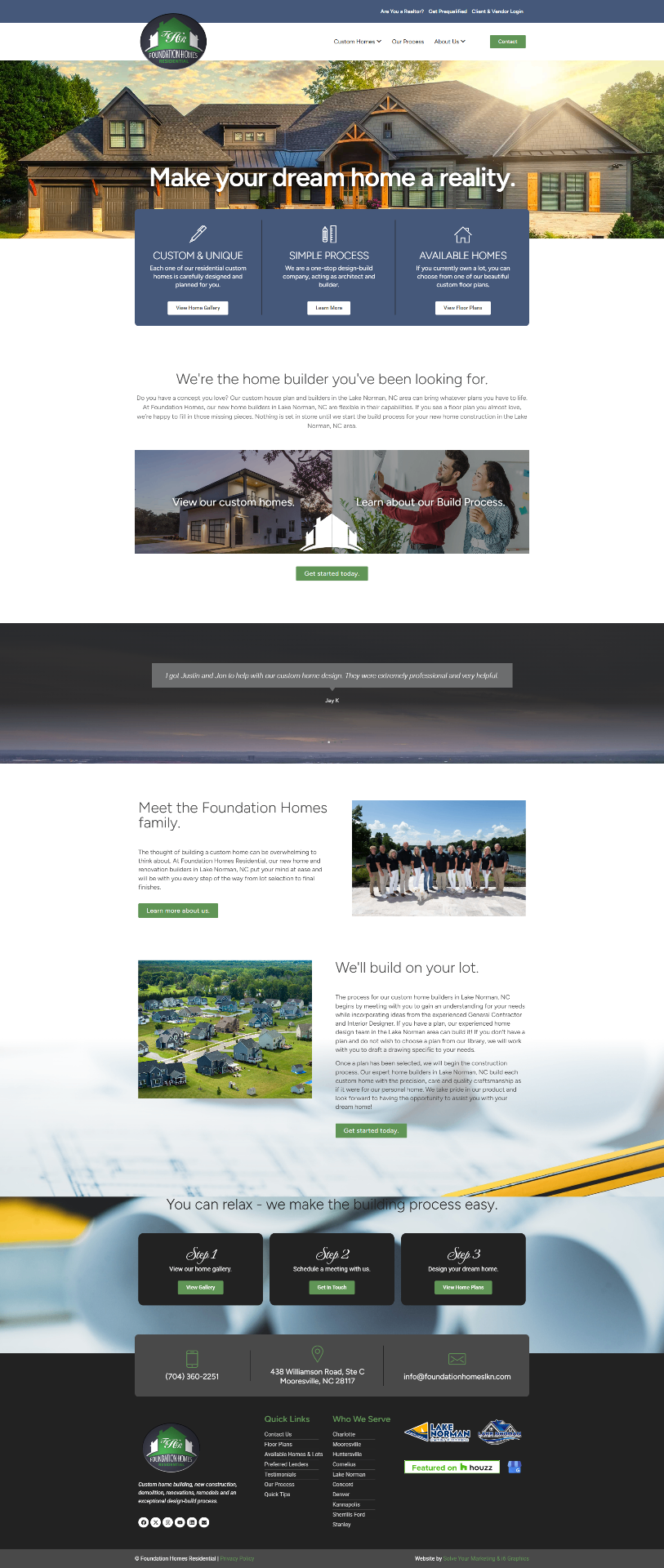 Foundation Homes website preview