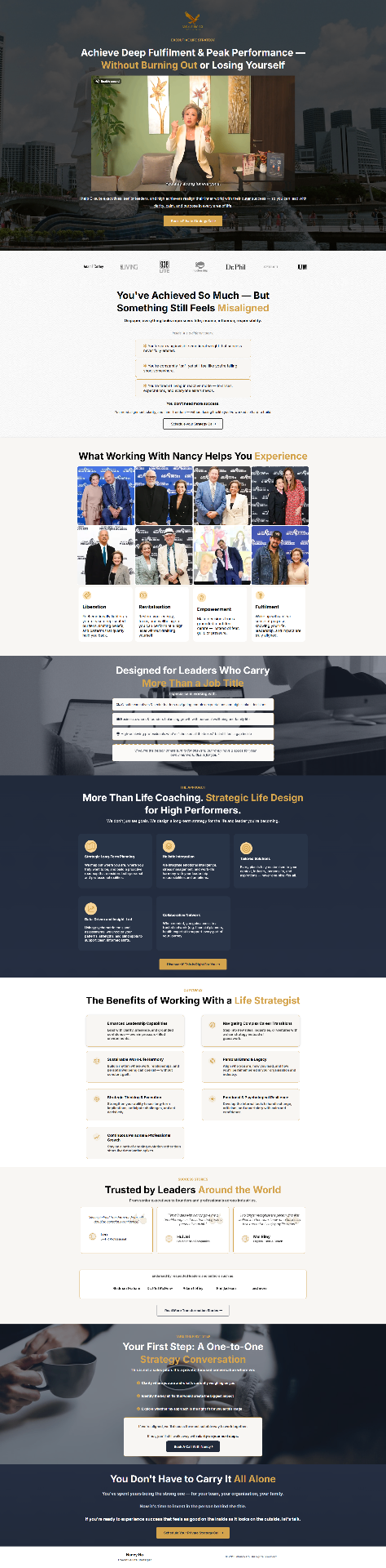Nancy Ho Coaching website preview