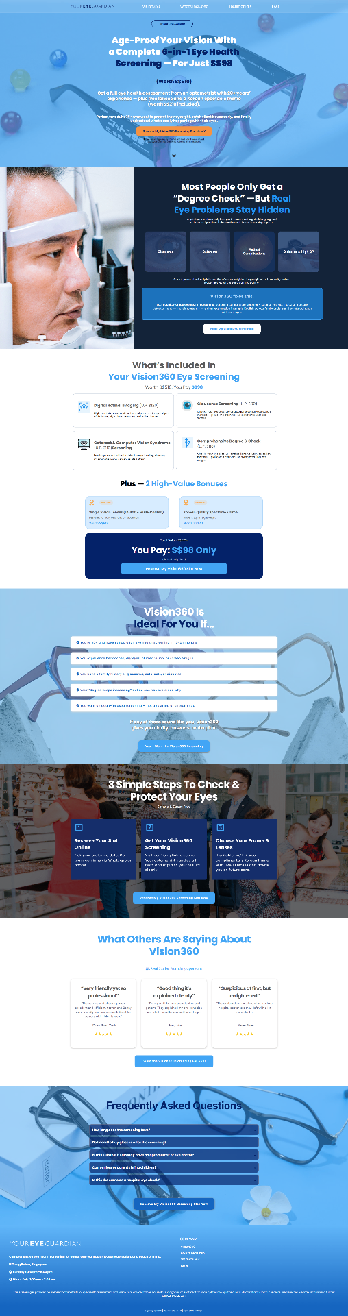 Vision 360 — Your Eye Guardian website preview