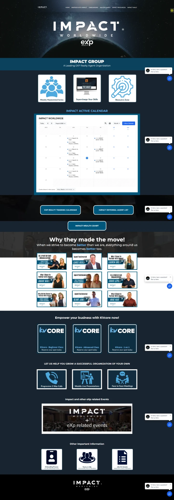 Impact Group Worldwide agent membership and training platform