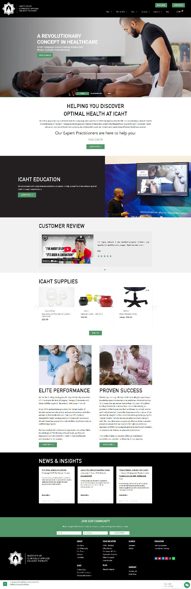 ICAHT website preview